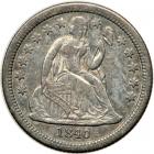 1840 Liberty Seated Dime. Drapery. EF45