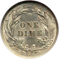 1911-S Barber Dime. NGC MS63 - 2