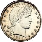 1895 Barber Quarter Dollar. PCGS PF62