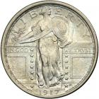 1917 Liberty Standing Quarter Dollar. Type 1. PCGS AU58