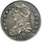 1809 Capped Bust Half Dollar. Experimental edge, "xxxx' between words. PCGS VF35