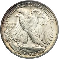 1937-D Liberty Walking Half Dollar. PCGS MS64 - 2