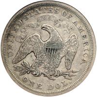 1871 Liberty Seated Dollar. NGC VF20 - 2