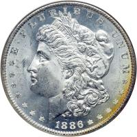 1886 Morgan Dollar. NGC MS64 - 2