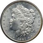 1887/6 Morgan Dollar. PCGS MS62