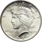 1924 Peace Dollar. PCGS MS65