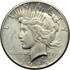 1928 Peace Dollar. PCGS AU58
