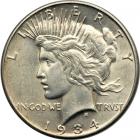 1934-S Peace Dollar. PCGS AU53