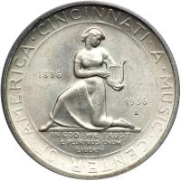 1936-S Cincinnati Music Center Half Dollar. PCGS MS64 - 2