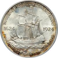 1924 Huguenot-Walloon Half Dollar. PCGS MS64 - 2