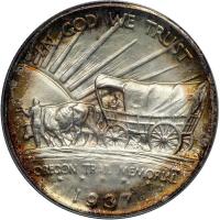 1937-D Oregon Trail Half Dollar. PCGS MS66 - 2