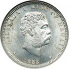 1883 Hawaiian Quarter Dollar. NGC MS64