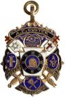 1913 Masonic enamel on 14 kt yellow gold pendant