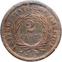 1869 Two Cents. PCGS PF64 - 2