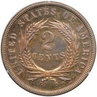 1869 Two Cents. PCGS PF64 - 2