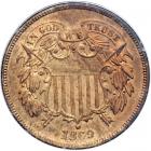 1869 Two Cents. PCGS PF64