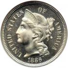 1886 Nickel Three Cents. NGC PF66