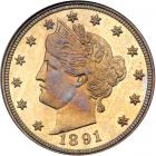 1891 Liberty Nickel. NGC PF66