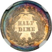 1866 Liberty Seated Half Dime. NGC PF66* - 2