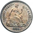 1866 Liberty Seated Half Dime. PCGS AU58
