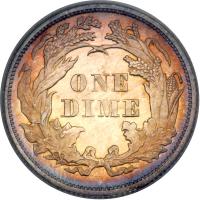 1870 Liberty Seated Dime. PCGS PF64 - 2