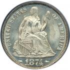 1874 Liberty Seated Dime. Arrows. PCGS MS66