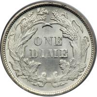 1874 Liberty Seated Dime. Arrows. PCGS MS66 - 2