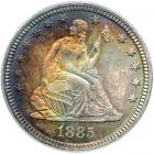 1885 Liberty Seated Quarter Dollar. PCGS MS67