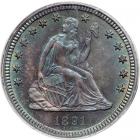 1891 Liberty Seated Quarter Dollar. PCGS MS66