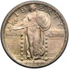 1917 Liberty Standing Quarter Dollar. Type 2. PCGS MS65