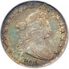 1806 Draped Bust Half Dollar. Pointed 6, stem not through claw. PCGS EF45