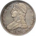 1836 Capped Bust Half Dollar. Reeded edge. PCGS EF40