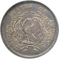 1795 Flowing Hair Dollar. 3 leaves beneath each wing. PCGS EF45 - 2