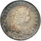 1798 Draped Bust Dollar. Small eagle, 13 stars on obverse. PCGS AU58