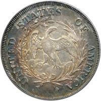 1798 Draped Bust Dollar. Small eagle, 13 stars on obverse. PCGS AU58 - 2