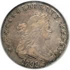 1799 Draped Bust Dollar. 8 stars left, 5 right. PCGS AU53