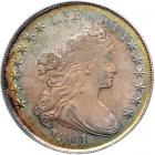 1801 Draped Bust Dollar. PCGS AU58