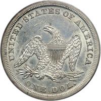 1840 Liberty Seated Dollar. PCGS AU50 - 2