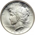 1921 Peace Dollar. NGC MS65