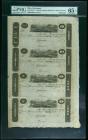 Cincinnati, OH. Unknown Issuer, Post Notes, $1-2-3-5 Uncut Sheet. PMG Gem Uncirculated 65EPQ