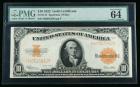 1922, $10 Gold Certificate. PMG Choice Uncirculated 64EPQ