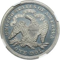 1864 Pattern Dollar. Aluminum, reeded edge. NGC PF66 - 2