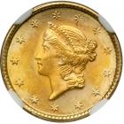 1851 $1 Gold Liberty. NGC MS66