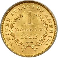 1852 $1 Gold Liberty. PCGS MS63 - 2