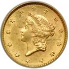 1852 $1 Gold Liberty. PCGS MS61