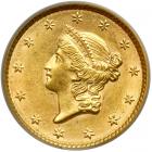 1852 $1 Gold Liberty. PCGS MS61