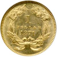 1871 $1 Gold Indian. NGC MS61 - 2