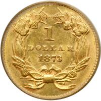 1873 $1 Gold Indian. Open 3. PCGS MS62 - 2