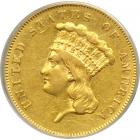 1857 $3 Gold. PCGS AU50