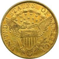 1799 $10 Capped Bust. Small obverse stars. PCGS AU58 - 2